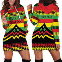 Hawaii Ku Kia'i Mauna Personalized Hoodie Dress Hawaiian Kanaka Maoli Motif LT9 - Polynesian Pride