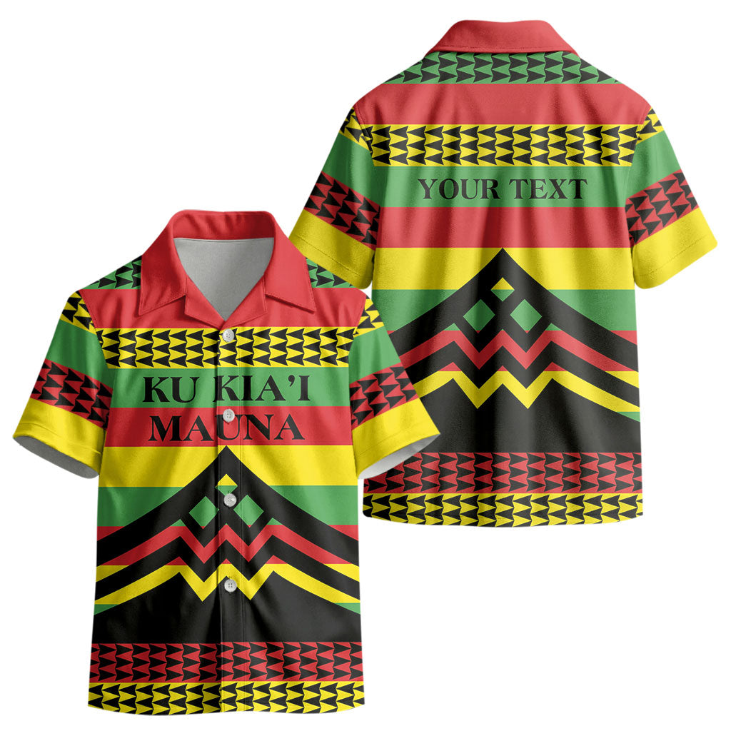 Hawaii Ku Kia'i Mauna Personalized Kid Hawaiian Shirt Hawaiian Kanaka Maoli Motif LT9 - Polynesian Pride