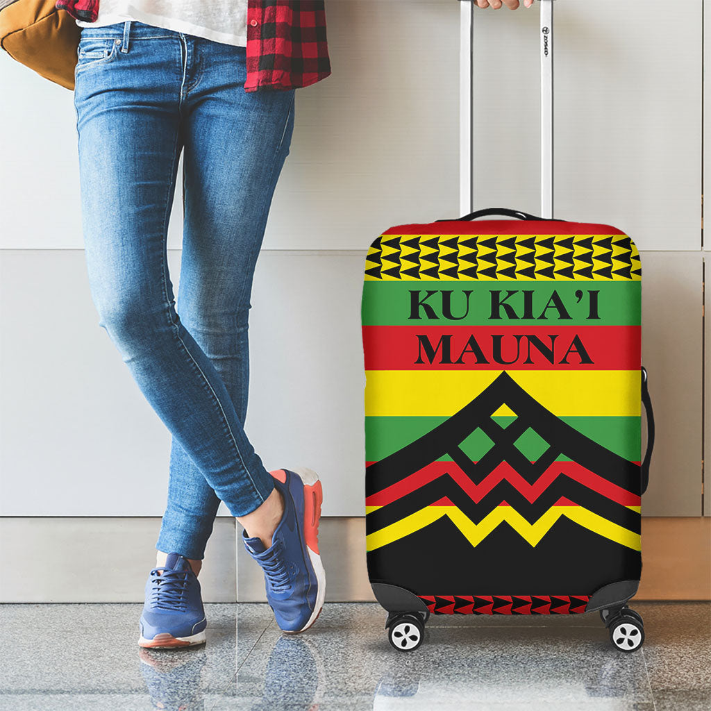 Hawaii Ku Kia'i Mauna Luggage Cover Hawaiian Kanaka Maoli Motif LT9 - Polynesian Pride