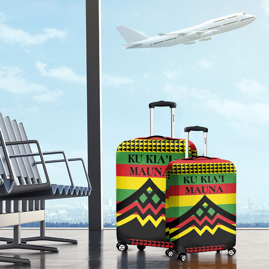 Hawaii Ku Kia'i Mauna Luggage Cover Hawaiian Kanaka Maoli Motif LT9 - Polynesian Pride