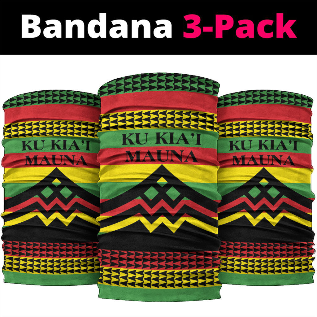 Hawaii Ku Kia'i Mauna Neck Gaiter Hawaiian Kanaka Maoli Motif LT9 package One Size: 25*50cm Green - Polynesian Pride