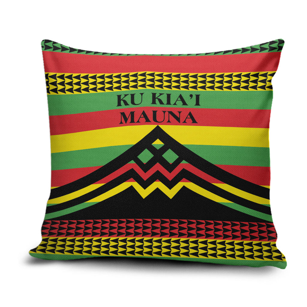 Hawaii Ku Kia'i Mauna Pillow Cover Hawaiian Kanaka Maoli Motif LT9 Green - Polynesian Pride