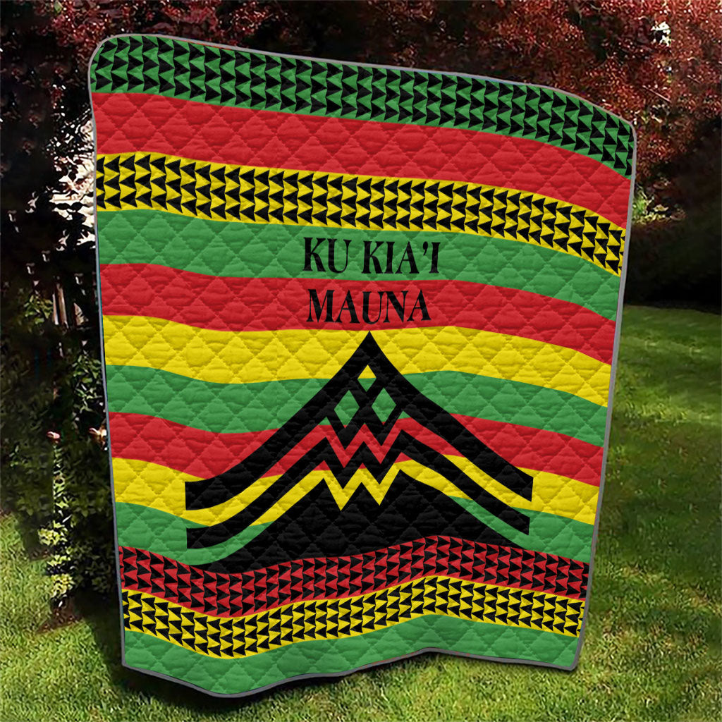 Hawaii Ku Kia'i Mauna Quilt Hawaiian Kanaka Maoli Motif