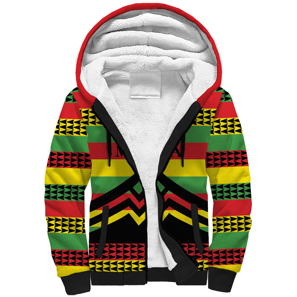 Hawaii Ku Kia'i Mauna Personalized Sherpa Hoodie Hawaiian Kanaka Maoli Motif LT9 Unisex Green - Polynesian Pride