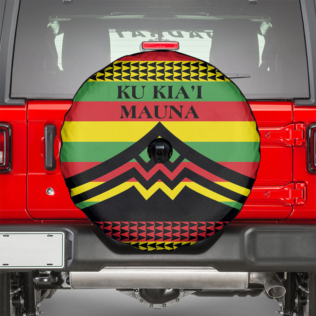 Hawaii Ku Kia'i Mauna Spare Tire Cover Hawaiian Kanaka Maoli Motif LT9 - Polynesian Pride