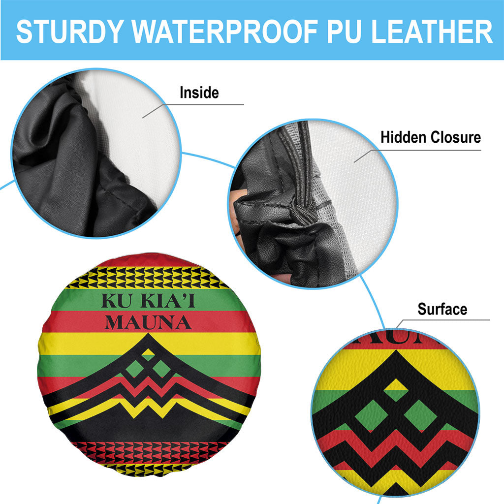 Hawaii Ku Kia'i Mauna Spare Tire Cover Hawaiian Kanaka Maoli Motif LT9 - Polynesian Pride