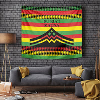 Hawaii Ku Kia'i Mauna Tapestry Hawaiian Kanaka Maoli Motif