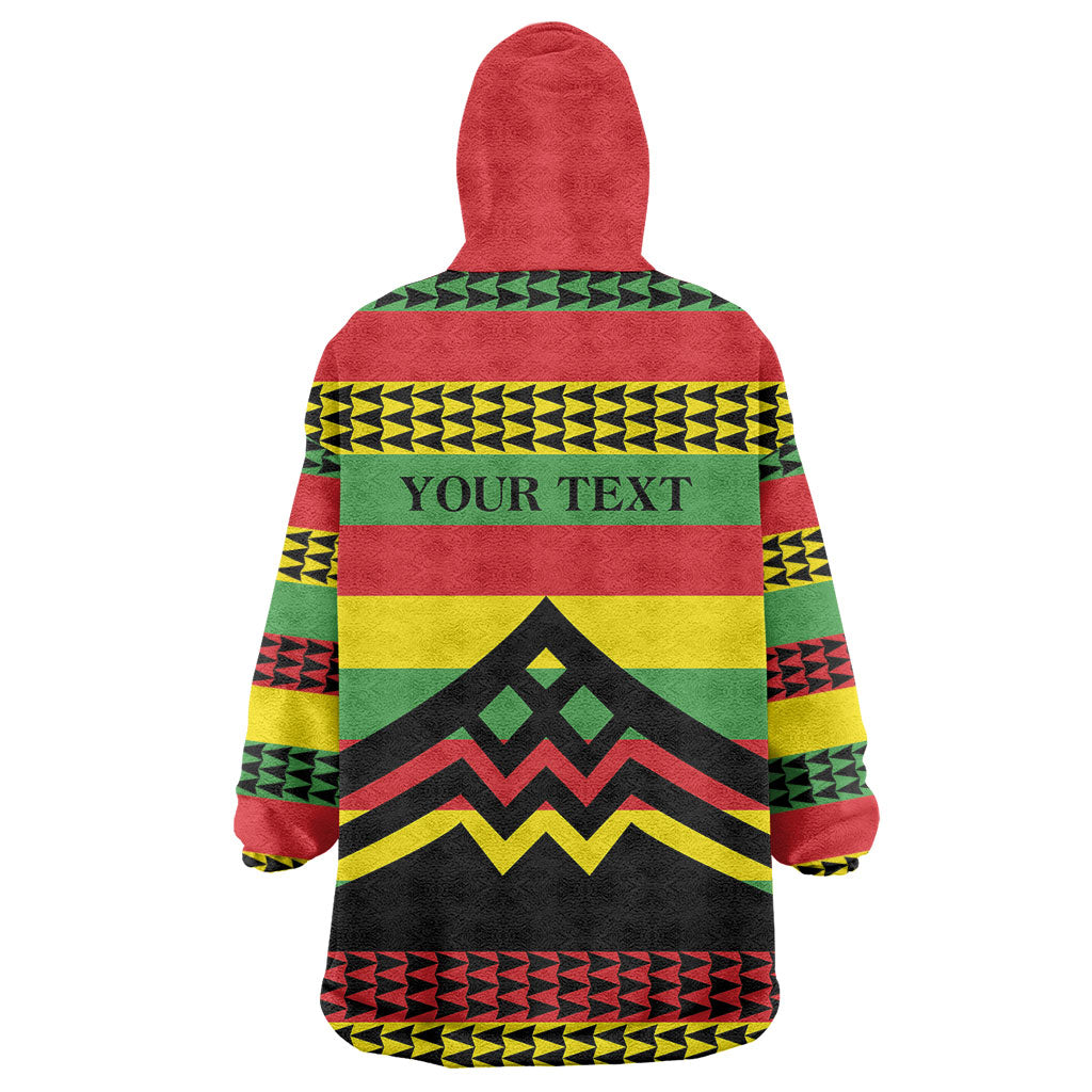 Hawaii Ku Kia'i Mauna Personalized Wearable Blanket Hoodie Hawaiian Kanaka Maoli Motif LT9 - Polynesian Pride
