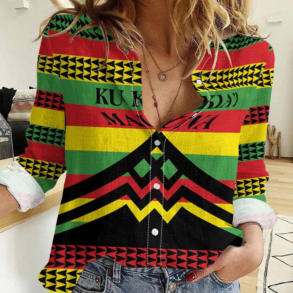 Hawaii Ku Kia'i Mauna Personalized Women Casual Shirt Hawaiian Kanaka Maoli Motif LT9 Female Green - Polynesian Pride