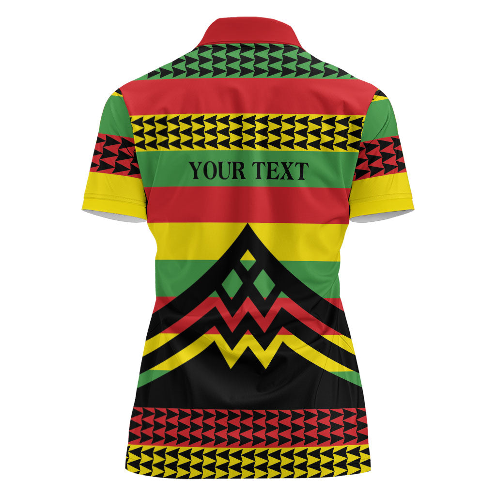 Hawaii Ku Kia'i Mauna Personalized Women Polo Shirt Hawaiian Kanaka Maoli Motif LT9 - Polynesian Pride