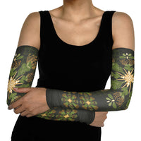 Hawaii Ohia Lehua Squares Arm Sleeves Hawaiian Quilt Inspired Floral Pattern LT9 - Polynesian Pride