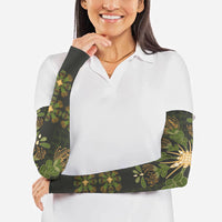 Hawaii Ohia Lehua Squares Arm Sleeves Hawaiian Quilt Inspired Floral Pattern LT9 - Polynesian Pride