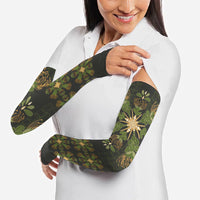 Hawaii Ohia Lehua Squares Arm Sleeves Hawaiian Quilt Inspired Floral Pattern LT9 - Polynesian Pride