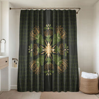 Hawaii Ohia Lehua Squares Bathroom Set Hawaiian Quilt Inspired Floral Pattern