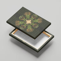 Hawaii Ohia Lehua Squares Canvas Wall Art Hawaiian Quilt Inspired Floral Pattern