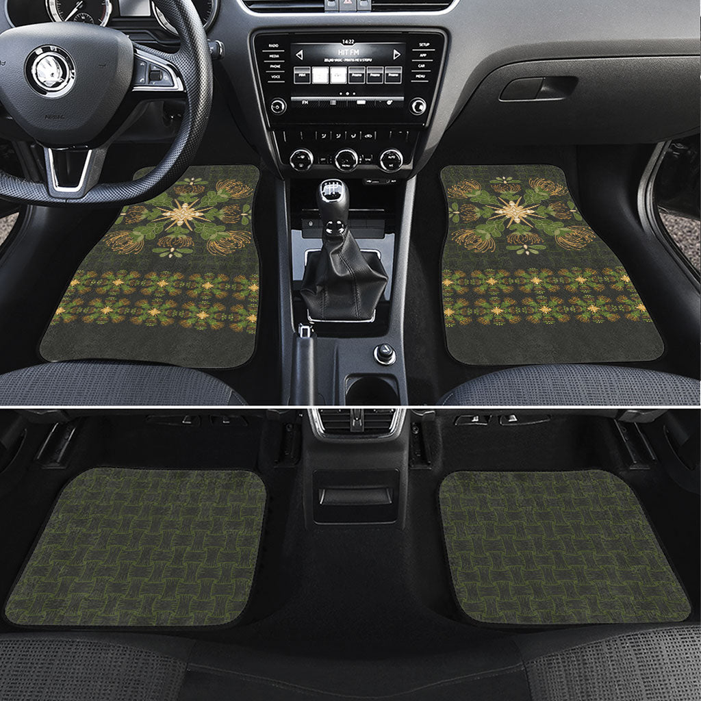 Hawaii Ohia Lehua Squares Car Mats Hawaiian Quilt Inspired Floral Pattern