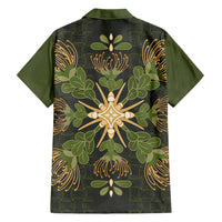 Hawaii Ohia Lehua Squares Family Matching Tank Maxi Dress and Hawaiian Shirt Hawaiian Quilt Inspired Floral Pattern LT9 - Polynesian Pride