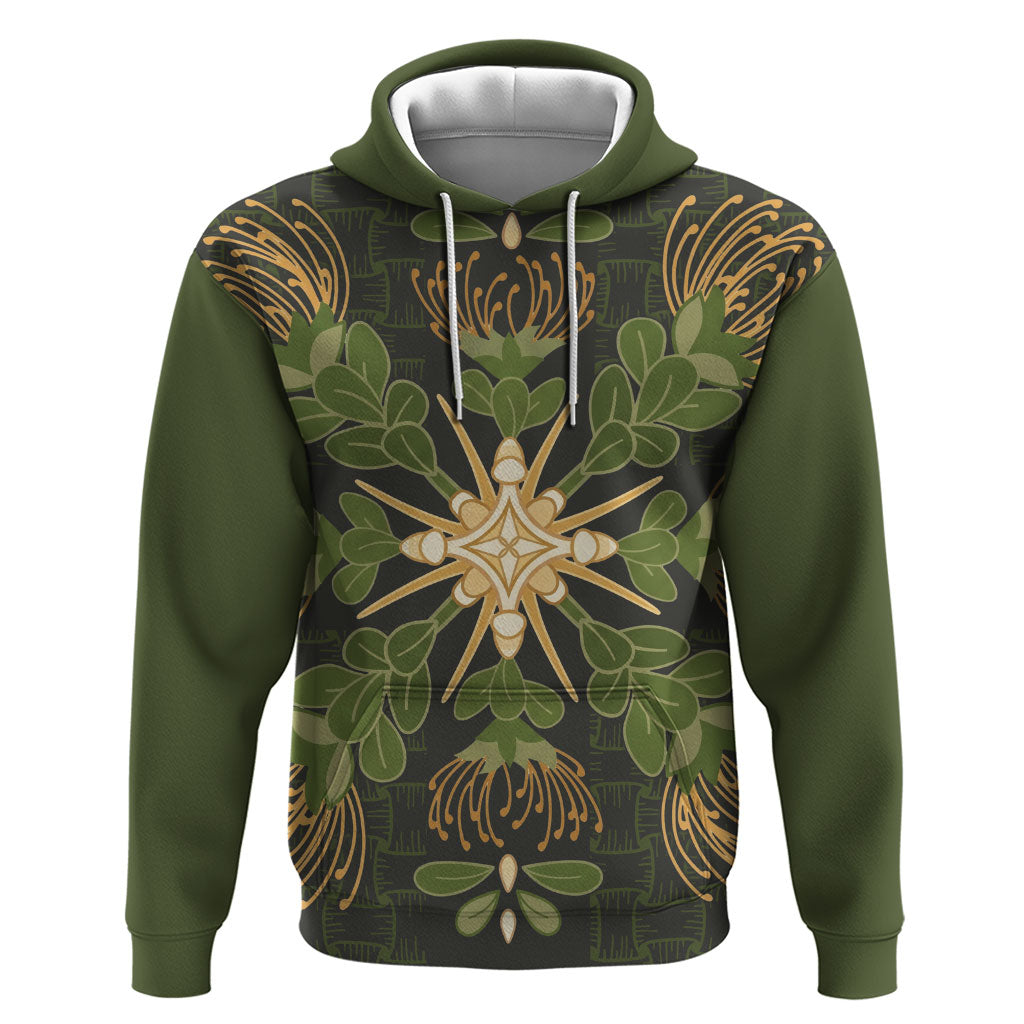 Hawaii Ohia Lehua Squares Hoodie Hawaiian Quilt Inspired Floral Pattern
