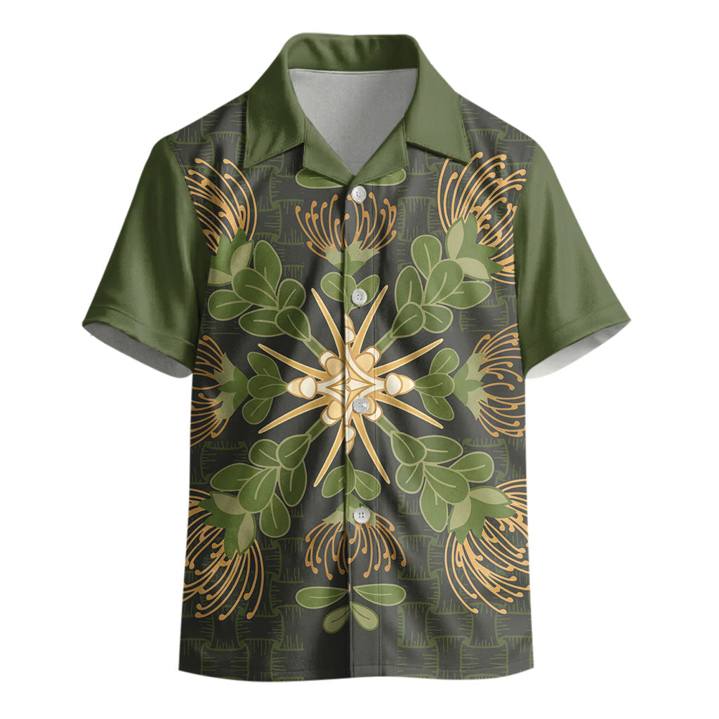 Hawaii Ohia Lehua Squares Kid Hawaiian Shirt Hawaiian Quilt Inspired Floral Pattern LT9 - Polynesian Pride