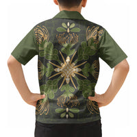 Hawaii Ohia Lehua Squares Kid Hawaiian Shirt Hawaiian Quilt Inspired Floral Pattern LT9 - Polynesian Pride