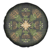 Hawaii Ohia Lehua Squares Spare Tire Cover Hawaiian Quilt Inspired Floral Pattern