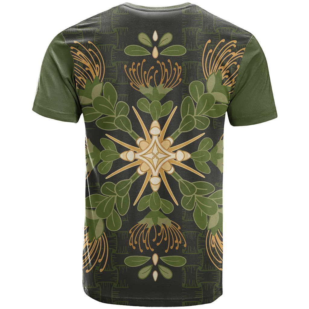 Hawaii Ohia Lehua Squares T Shirt Hawaiian Quilt Inspired Floral Pattern