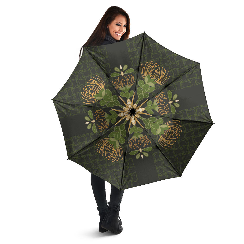 Hawaii Ohia Lehua Squares Umbrella Hawaiian Quilt Inspired Floral Pattern