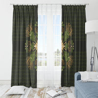 Hawaii Ohia Lehua Squares Window Curtain Hawaiian Quilt Inspired Floral Pattern