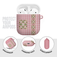 Akala Hamele Hawai'i Palaka Squares Maile Leaf AirPods Case Flowers Hawaiian Quilt Patterns LT9 - Polynesian Pride