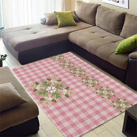 Akala Hamele Hawai'i Palaka Squares Maile Leaf Area Rug Flowers Hawaiian Quilt Patterns LT9 - Polynesian Pride