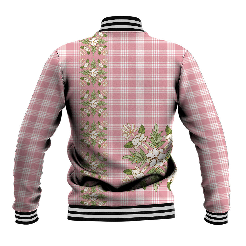 Akala Hamele Hawai'i Palaka Squares Maile Leaf Baseball Jacket Flowers Hawaiian Quilt Patterns LT9 - Polynesian Pride