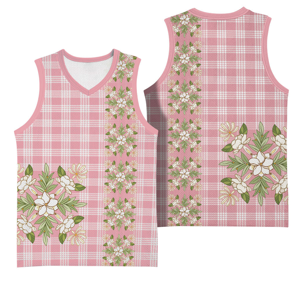 Akala Hamele Hawai'i Palaka Squares Maile Leaf Basketball Jersey Flowers Hawaiian Quilt Patterns LT9 - Polynesian Pride