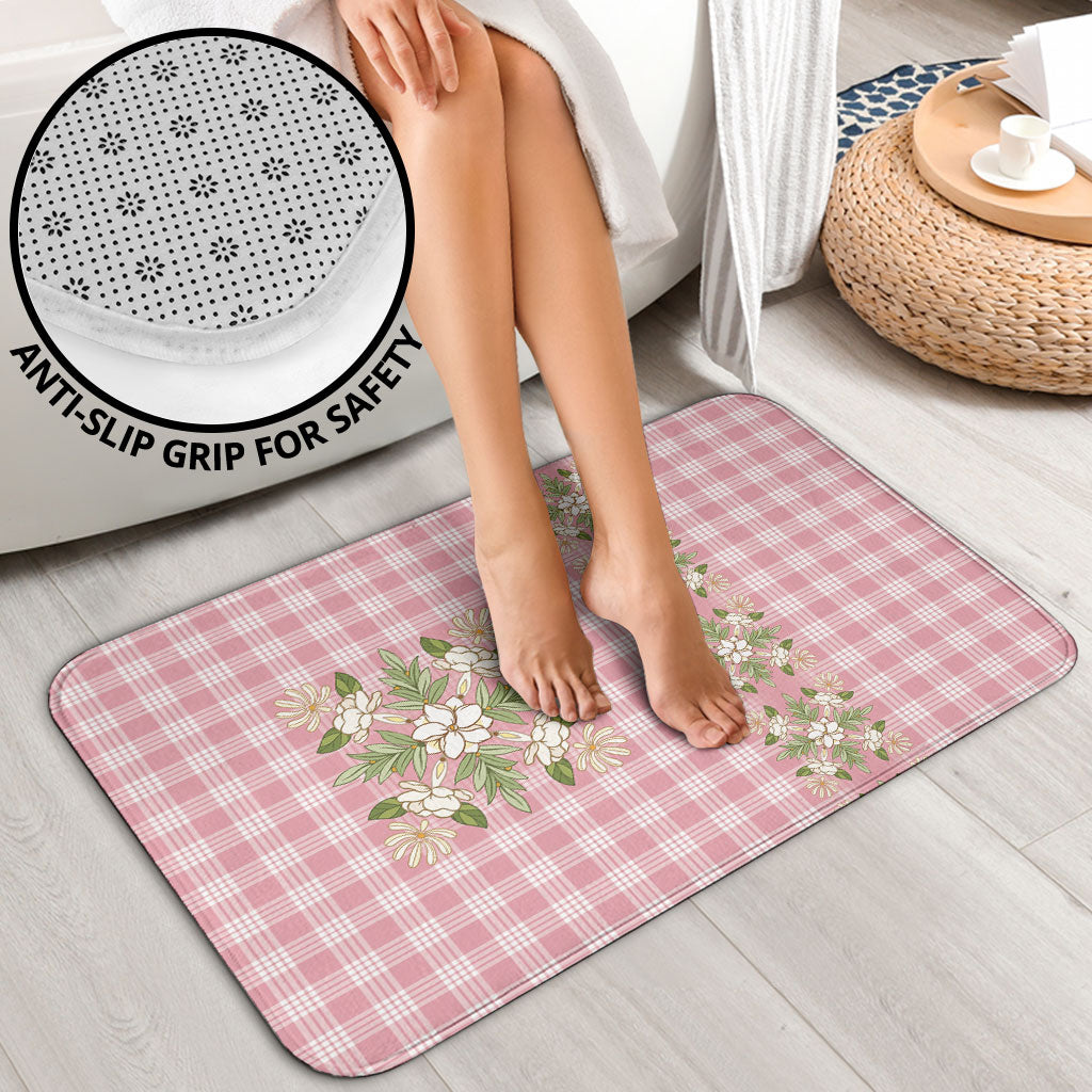 Akala Hamele Hawai'i Palaka Squares Maile Leaf Bathroom Set Flowers Hawaiian Quilt Patterns LT9 - Polynesian Pride