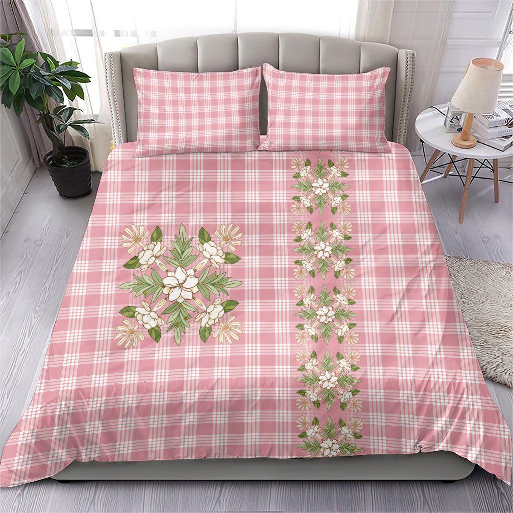 Akala Hamele Hawai'i Palaka Squares Maile Leaf Bedding Set Flowers Hawaiian Quilt Patterns LT9 - Polynesian Pride
