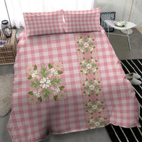 Akala Hamele Hawai'i Palaka Squares Maile Leaf Bedding Set Flowers Hawaiian Quilt Patterns LT9 - Polynesian Pride