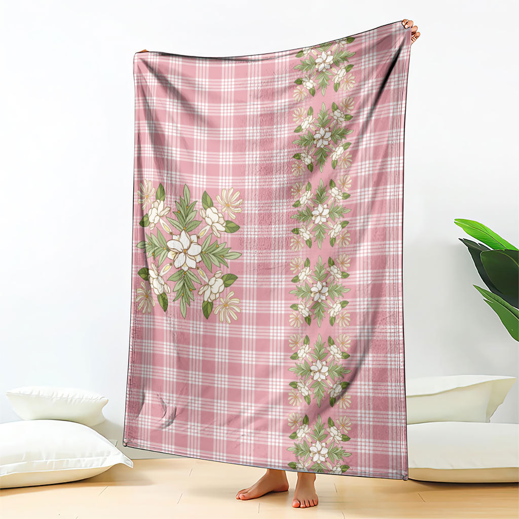 Akala Hamele Hawai'i Palaka Squares Maile Leaf Blanket Flowers Hawaiian Quilt Patterns LT9 - Polynesian Pride