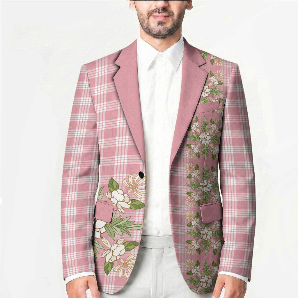 Akala Hamele Hawai'i Palaka Squares Maile Leaf Blazer Flowers Hawaiian Quilt Patterns LT9 - Polynesian Pride