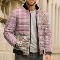 Akala Hamele Hawai'i Palaka Squares Maile Leaf Bomber Puffer Jacket Flowers Hawaiian Quilt Patterns LT9 - Polynesian Pride