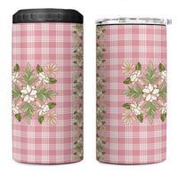 Akala Hamele Hawai'i Palaka Squares Maile Leaf 4 in 1 Can Cooler Tumbler Flowers Hawaiian Quilt Patterns LT9 One Size: 16 oz Dusty Rose - Polynesian Pride