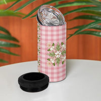 Akala Hamele Hawai'i Palaka Squares Maile Leaf 4 in 1 Can Cooler Tumbler Flowers Hawaiian Quilt Patterns LT9 - Polynesian Pride