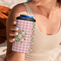 Akala Hamele Hawai'i Palaka Squares Maile Leaf 4 in 1 Can Cooler Tumbler Flowers Hawaiian Quilt Patterns LT9 - Polynesian Pride
