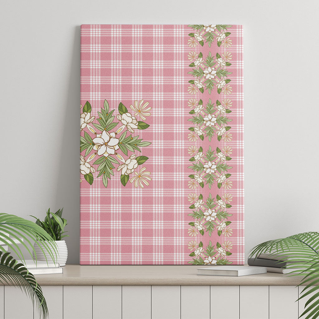 Akala Hamele Hawai'i Palaka Squares Maile Leaf Canvas Wall Art Flowers Hawaiian Quilt Patterns LT9 - Polynesian Pride