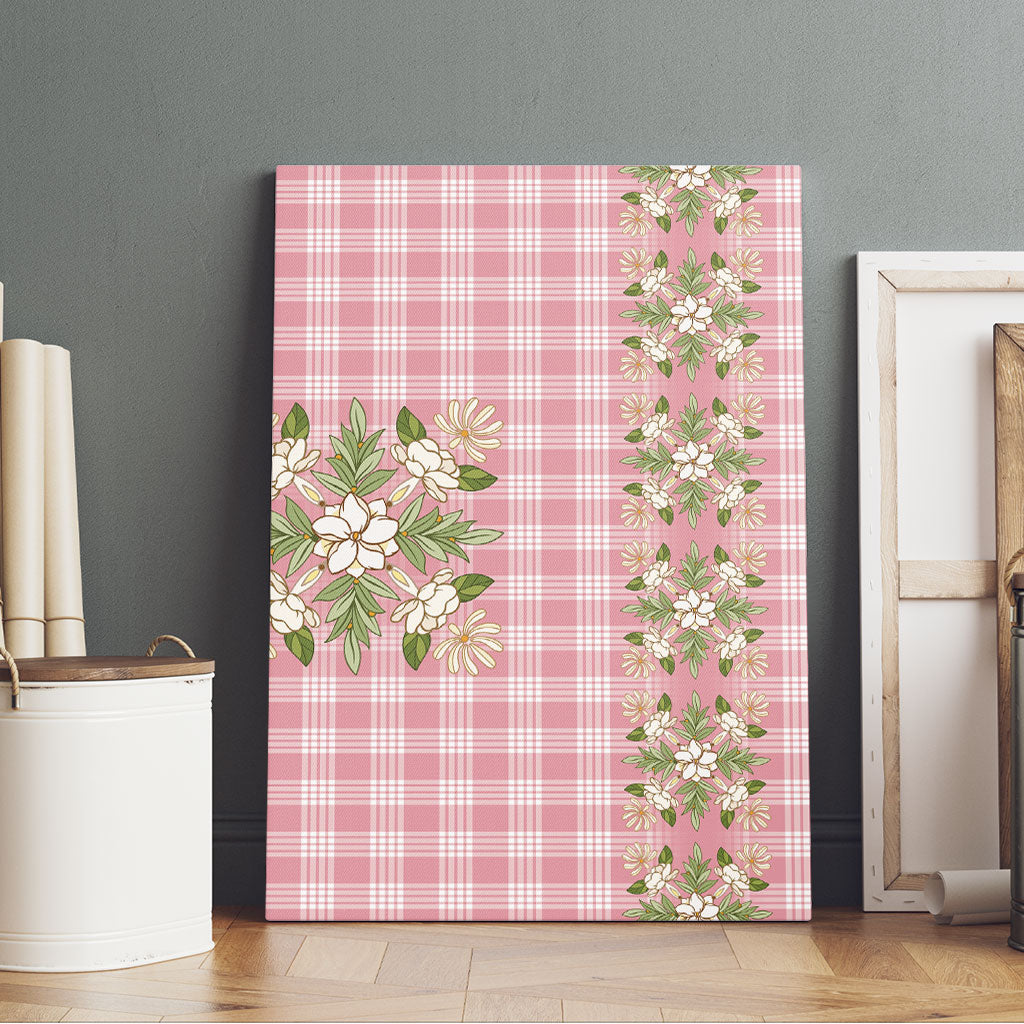 Akala Hamele Hawai'i Palaka Squares Maile Leaf Canvas Wall Art Flowers Hawaiian Quilt Patterns LT9 - Polynesian Pride