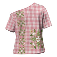Akala Hamele Hawai'i Palaka Squares Maile Leaf Cross Shoulder Shirt Flowers Hawaiian Quilt Patterns LT9 - Polynesian Pride