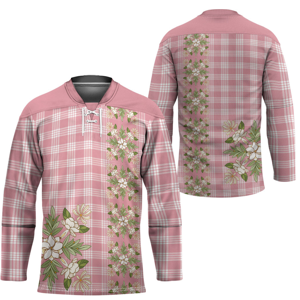 Akala Hamele Hawai'i Palaka Squares Maile Leaf Hockey Jersey Flowers Hawaiian Quilt Patterns LT9 - Polynesian Pride