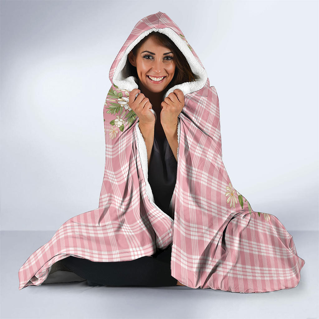 Akala Hamele Hawai'i Palaka Squares Maile Leaf Hooded Blanket Flowers Hawaiian Quilt Patterns LT9 - Polynesian Pride