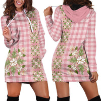 Akala Hamele Hawai'i Palaka Squares Maile Leaf Hoodie Dress Flowers Hawaiian Quilt Patterns LT9 - Polynesian Pride