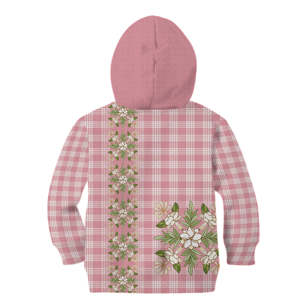 Akala Hamele Hawai'i Palaka Squares Maile Leaf Kid Hoodie Flowers Hawaiian Quilt Patterns LT9 - Polynesian Pride