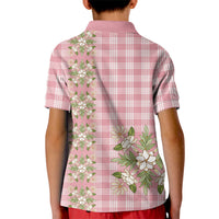 Akala Hamele Hawai'i Palaka Squares Maile Leaf Kid Polo Shirt Flowers Hawaiian Quilt Patterns LT9 - Polynesian Pride