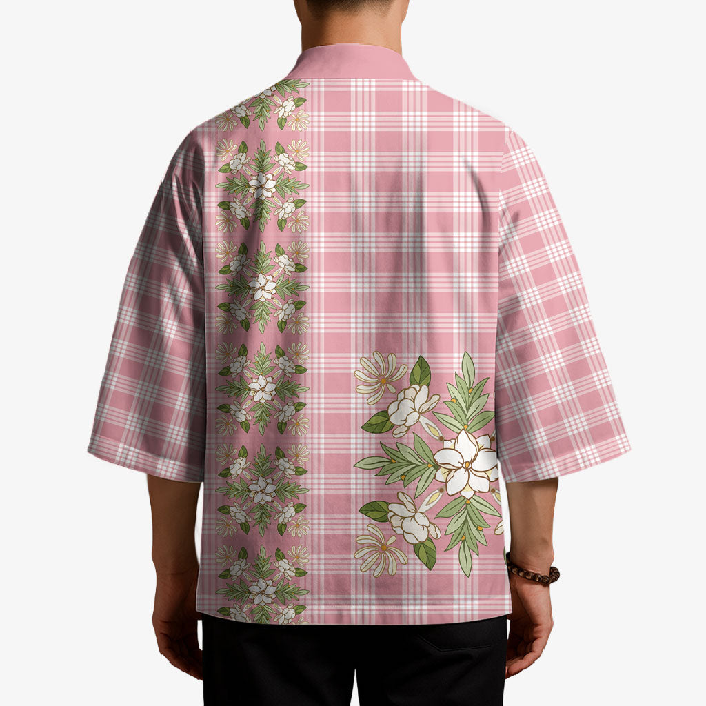 Akala Hamele Hawai'i Palaka Squares Maile Leaf Kimono Flowers Hawaiian Quilt Patterns LT9 - Polynesian Pride